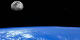 Η σελήνη και η Γη από το διάστημα