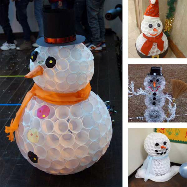 Plastic-Cup-Snowman-Craft